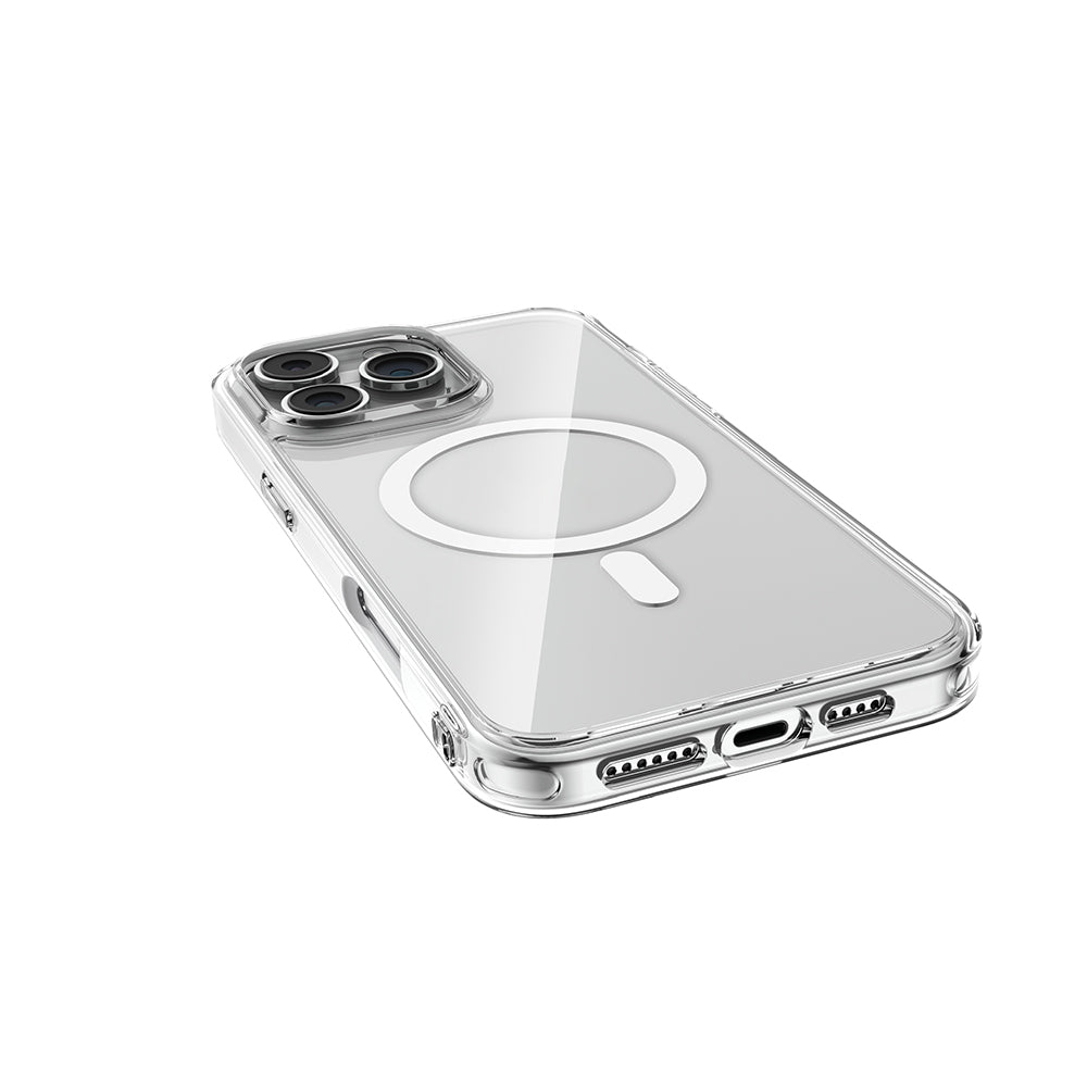 iPhone 16 Pro Max Kılıf Magsafe Şarj Özellikli Raptic Crystal MagSafe Serisi Şeffaf Kılıf Şeffaf
