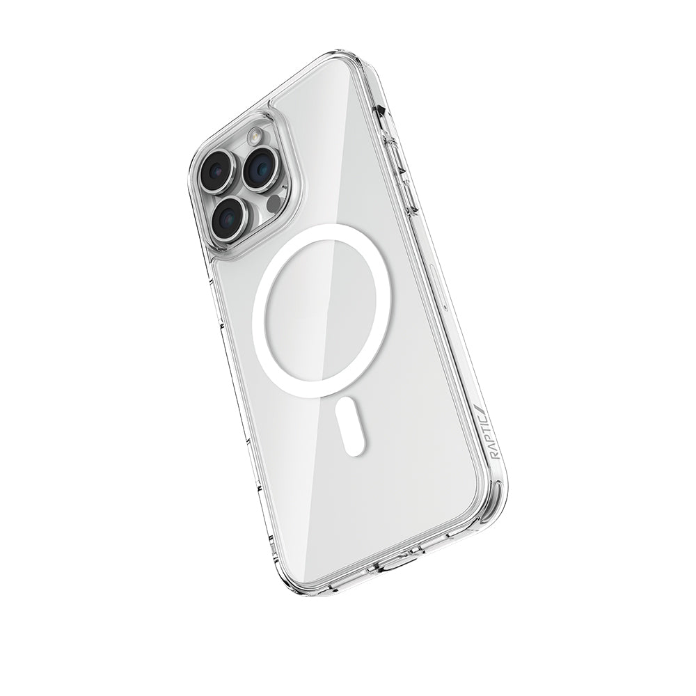 iPhone 16 Pro Max Kılıf Magsafe Şarj Özellikli Raptic Crystal MagSafe Serisi Şeffaf Kılıf Şeffaf