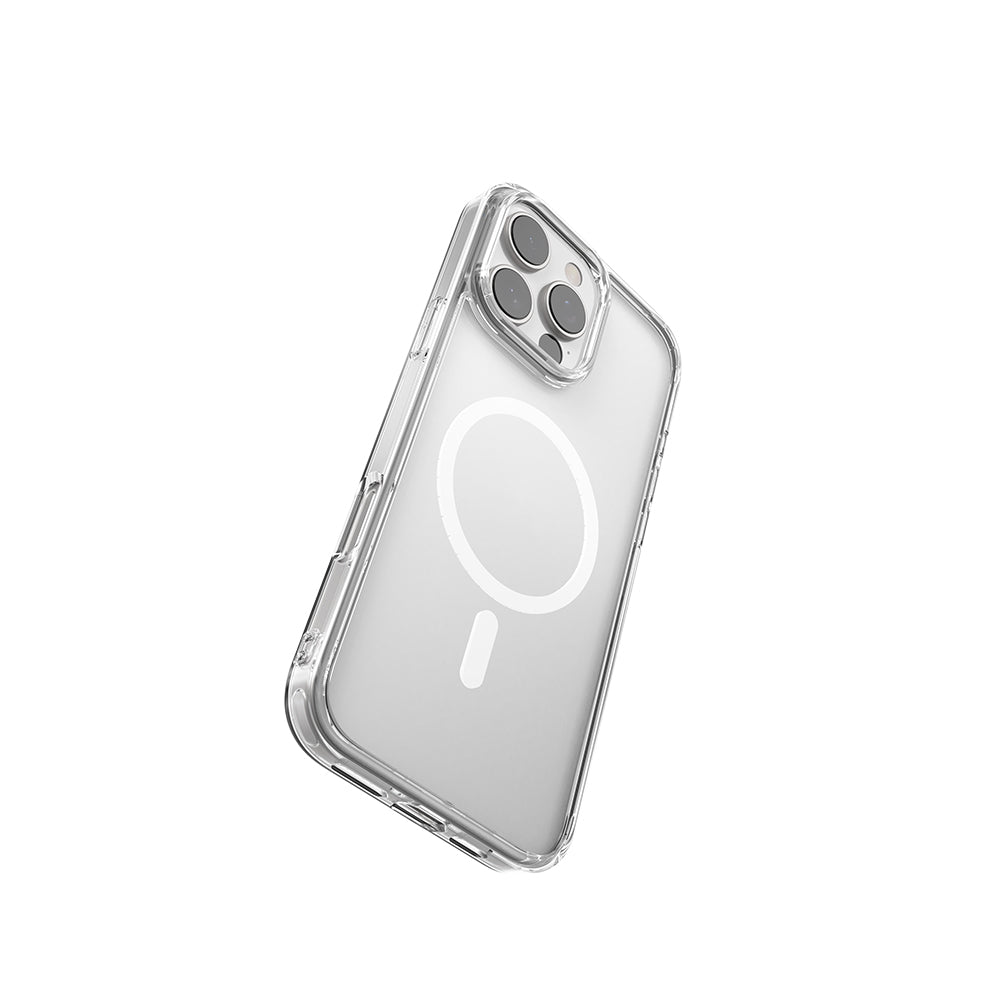 iPhone 16 Pro Max Kılıf Magsafe Şarj Özellikli Raptic Crystal MagSafe Serisi Şeffaf Kılıf Şeffaf