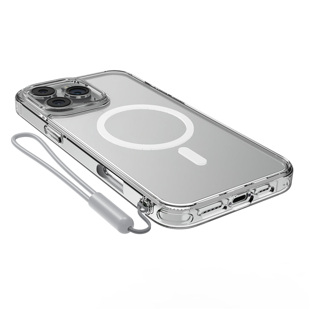 iPhone 16 Pro Max Kılıf Magsafe Şarj Özellikli Raptic Crystal MagSafe Serisi Şeffaf Kılıf Şeffaf