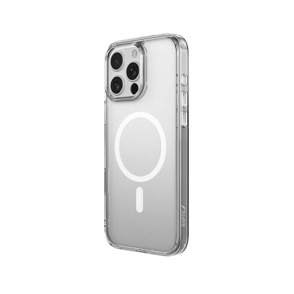 iPhone 16 Pro Max Kılıf Magsafe Şarj Özellikli Raptic Crystal MagSafe Serisi Şeffaf Kılıf Şeffaf