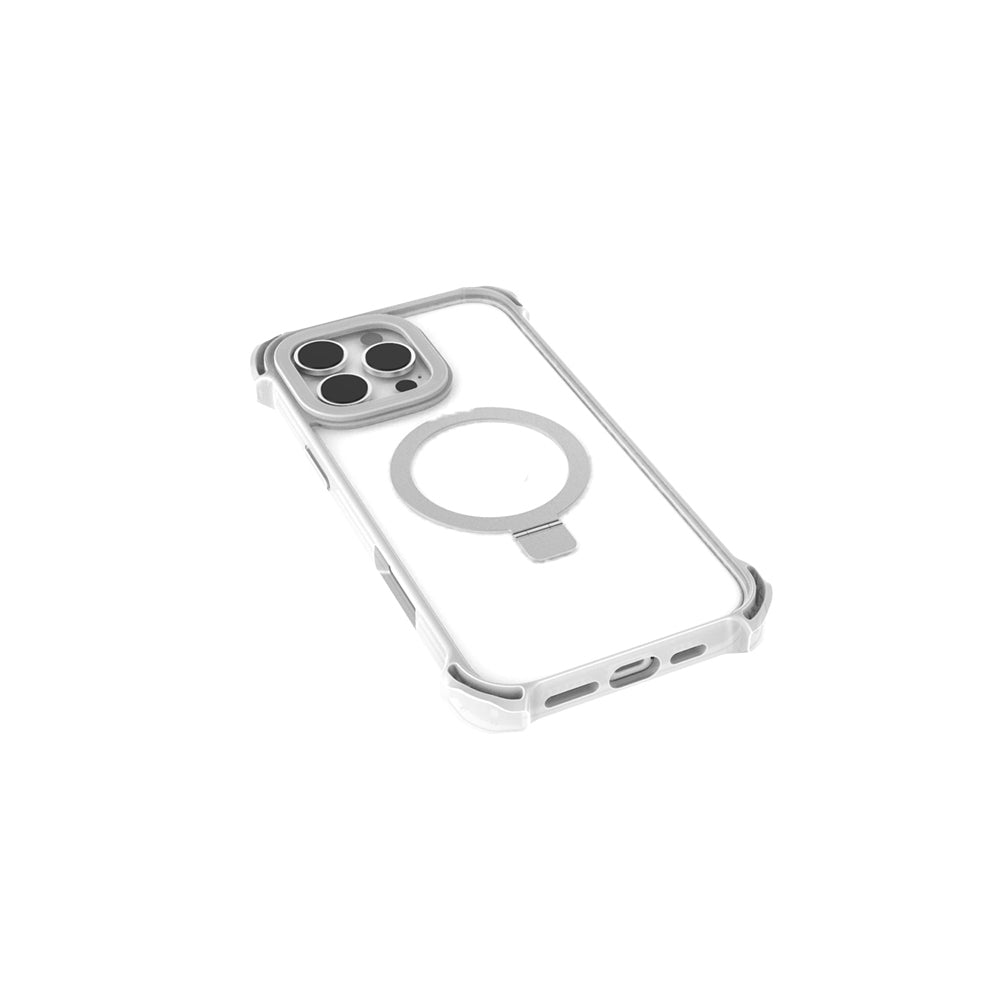 iPhone 16 Pro Max Kılıf Magsafe Şarj Özellikli Raptic Dual Serisi Şeffaf Standlı Kılıf Şeffaf