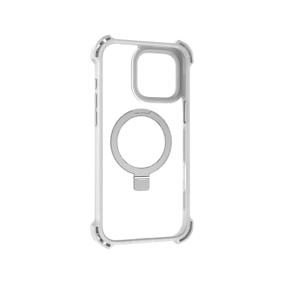iPhone 16 Pro Max Kılıf Magsafe Şarj Özellikli Raptic Dual Serisi Şeffaf Standlı Kılıf Şeffaf