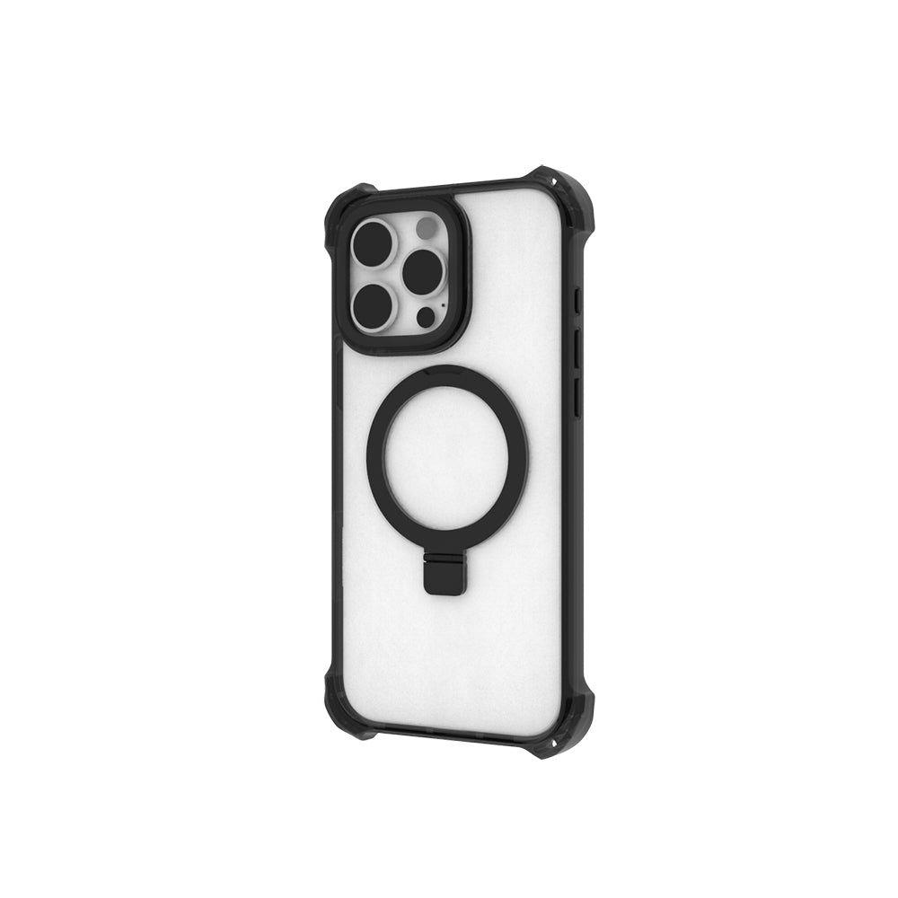 iPhone 16 Pro Max Kılıf Magsafe Şarj Özellikli Raptic Dual Serisi Şeffaf Standlı Kılıf Şeffaf