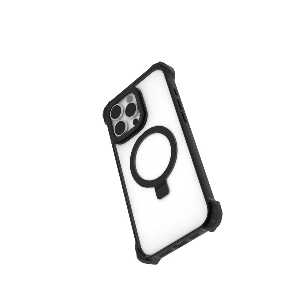 iPhone 16 Pro Max Kılıf Magsafe Şarj Özellikli Raptic Dual Serisi Şeffaf Standlı Kılıf Şeffaf