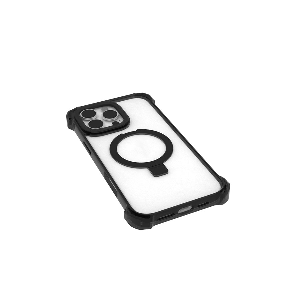 iPhone 16 Pro Max Kılıf Magsafe Şarj Özellikli Raptic Dual Serisi Şeffaf Standlı Kılıf Şeffaf