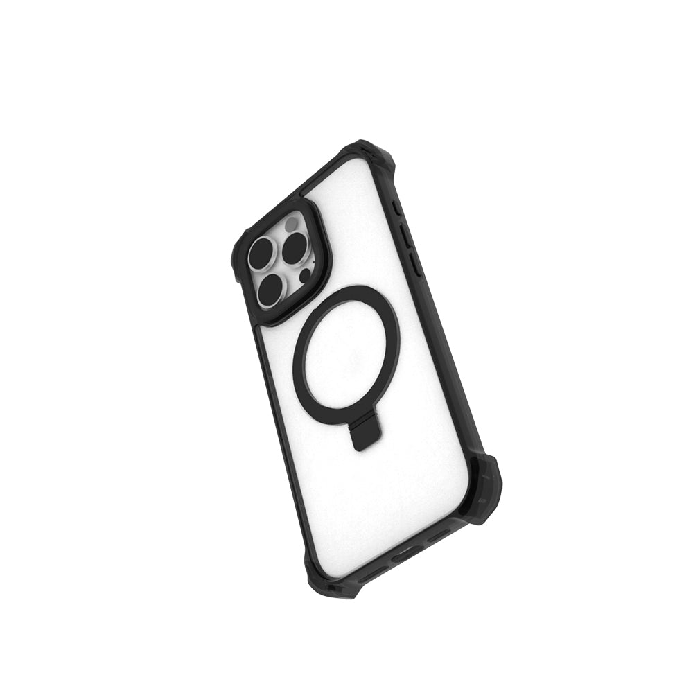 iPhone 16 Pro Max Kılıf Magsafe Şarj Özellikli Raptic Dual Serisi Şeffaf Standlı Kılıf Şeffaf