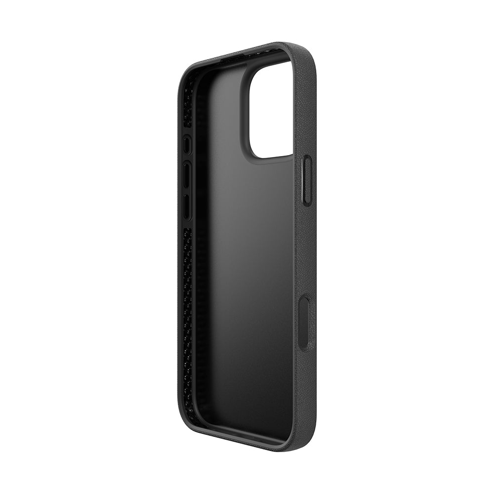 iPhone 16 Pro Max Kılıf Magsafe Şarj Özellikli Raptic Slim Wallet Serisi Deri Görünümlü Kartlıklı Standlı Kılıf Siyah