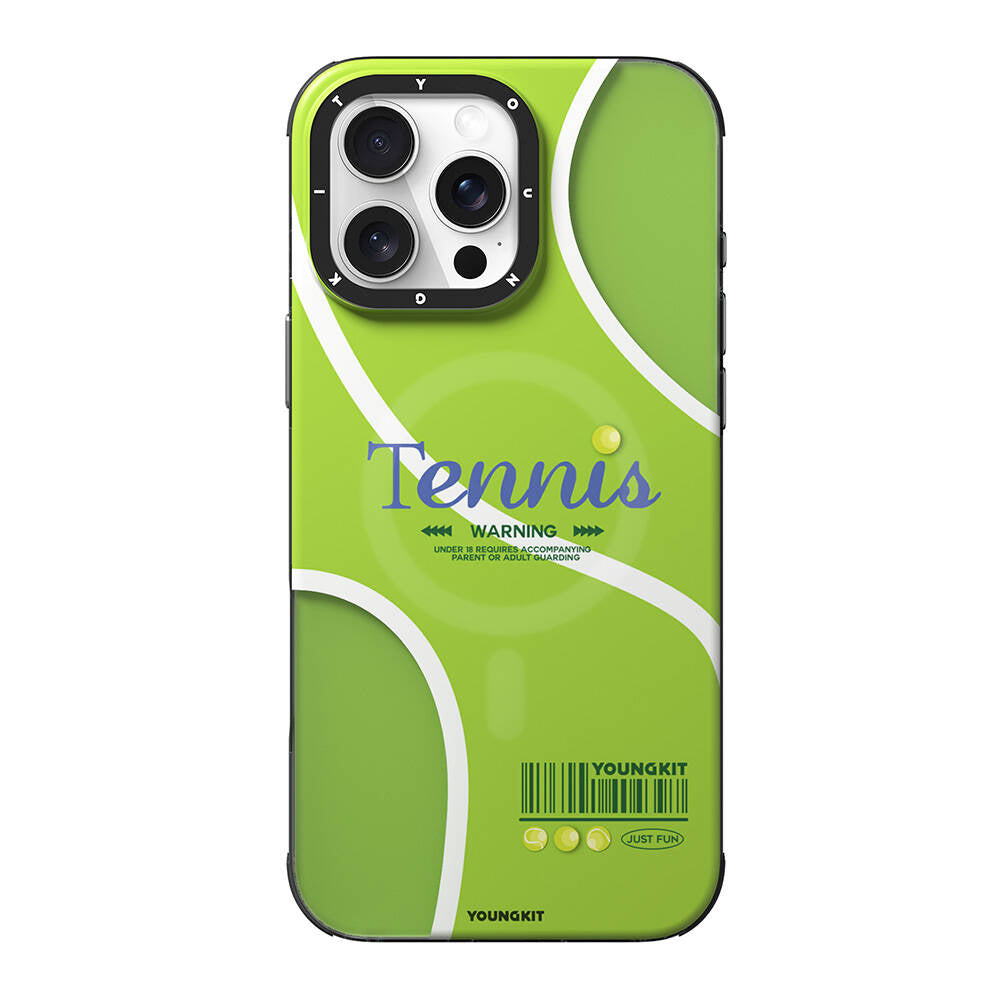 iPhone 16 Pro Max Kılıf Magsafe Şarj Özellikli Spor Tasarımlı Youngkit Dynamic Serisi Kılıf Yeşil