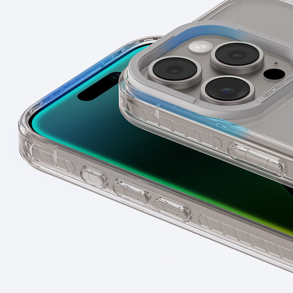 iPhone 16 Pro Max Kılıf Magsafe Şarj Özellikli Standlı Amazingthing Titan Pro Plus Kılıf Gri