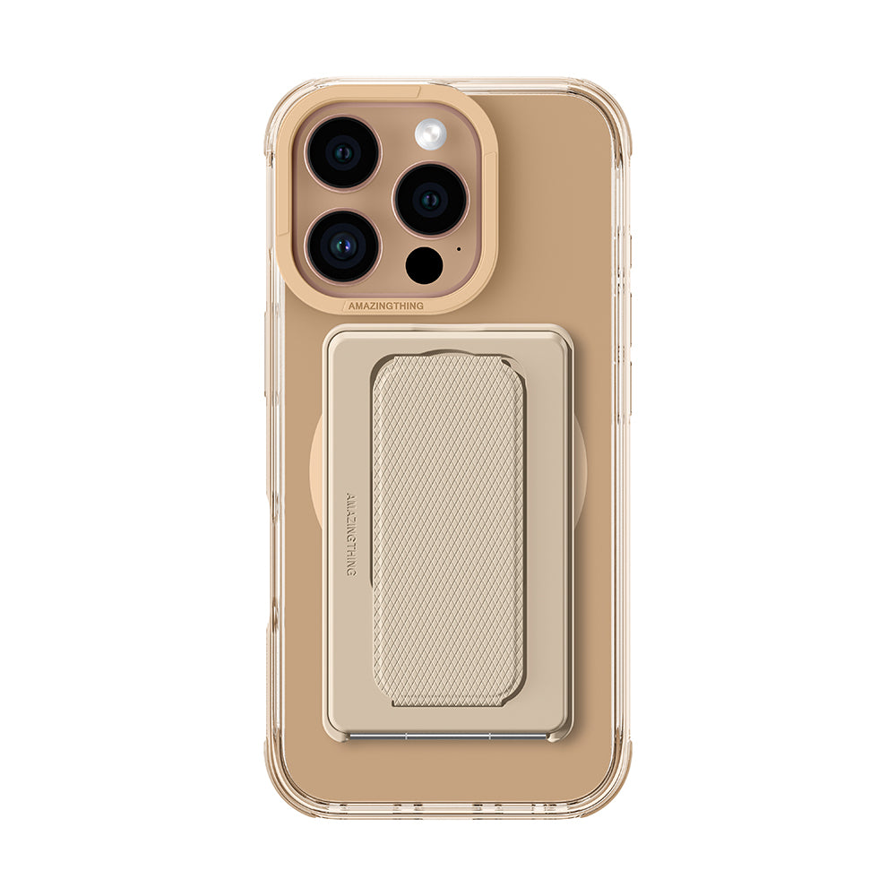 iPhone 16 Pro Max Kılıf Magsafe Şarj Özellikli Standlı Kartlıklı Set Amazingthing Omni Adventure Serisi Kılıf Rose Gold
