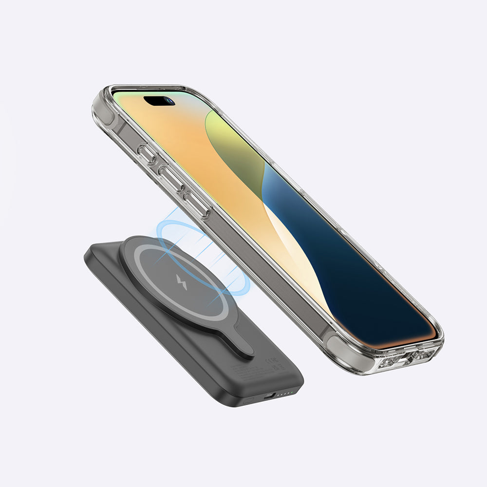 iPhone 16 Pro Max Kılıf Magsafe Şarj Özellikli Standlı Kartlıklı Set Amazingthing Omni Adventure Serisi Kılıf Gri