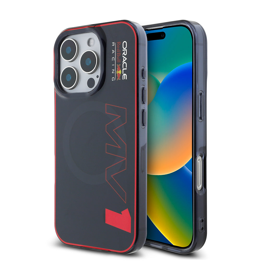 Apple iPhone 16 Pro Max Kılıf Redbull Orjinal Lisanslı Magsafe Şarj Özellikli Çift Katmanlı Sert PC Büyük Boy MV Kapak Lacivert