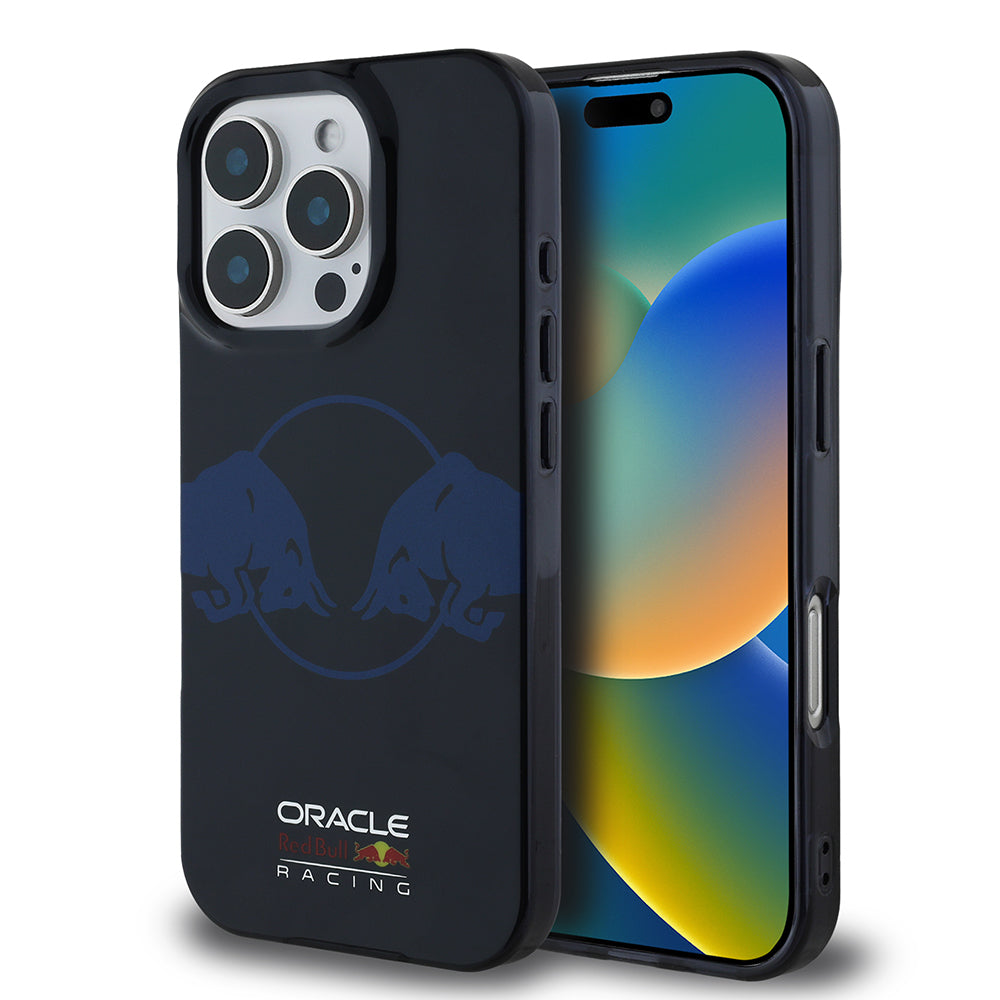 Apple iPhone 16 Pro Max Kılıf Redbull Orjinal Lisanslı Magsafe Şarj Özellikli IML Çift Boğa Baskılı Sert PC Kapak Lacivert