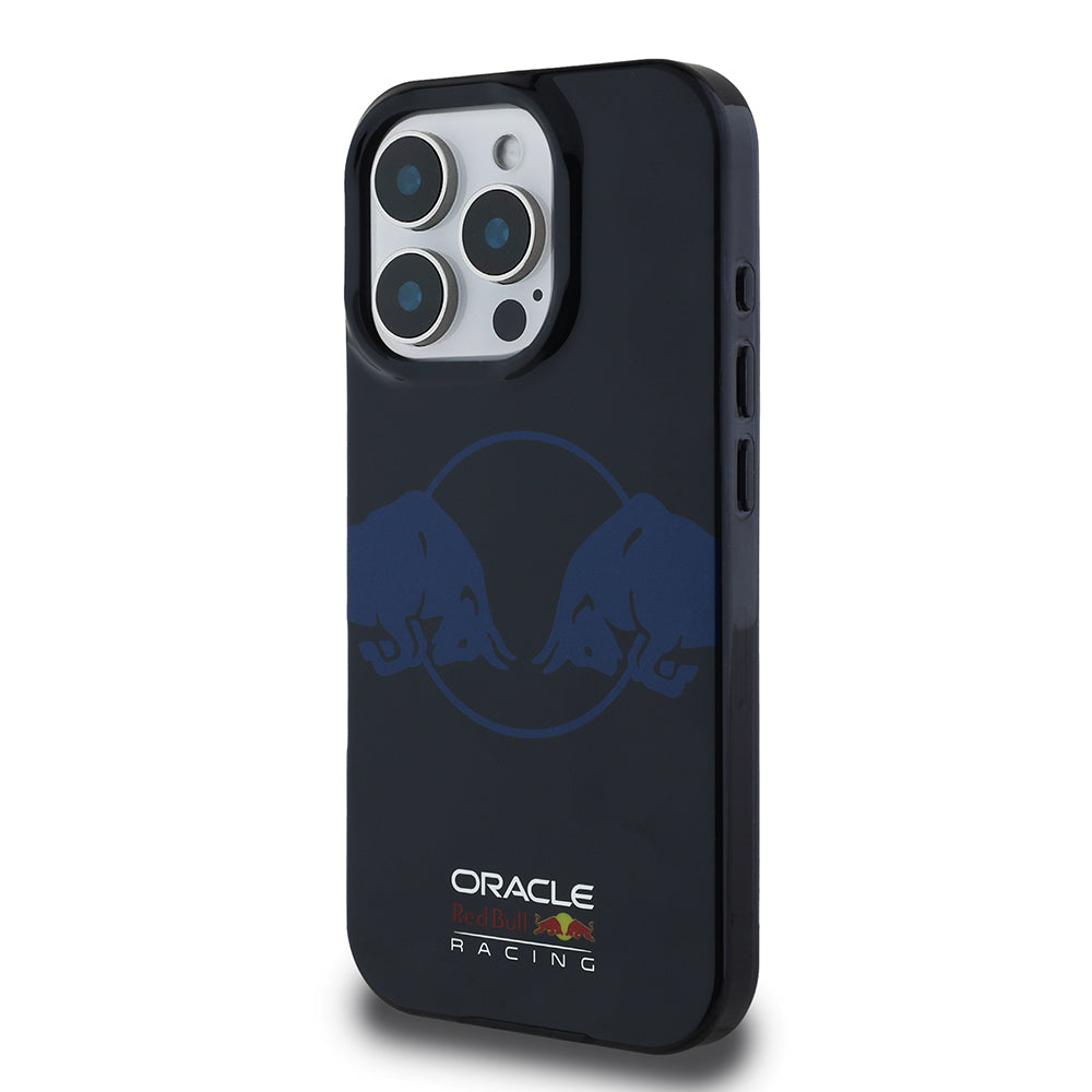 Apple iPhone 16 Pro Max Kılıf Redbull Orjinal Lisanslı Magsafe Şarj Özellikli IML Çift Boğa Baskılı Sert PC Kapak Lacivert