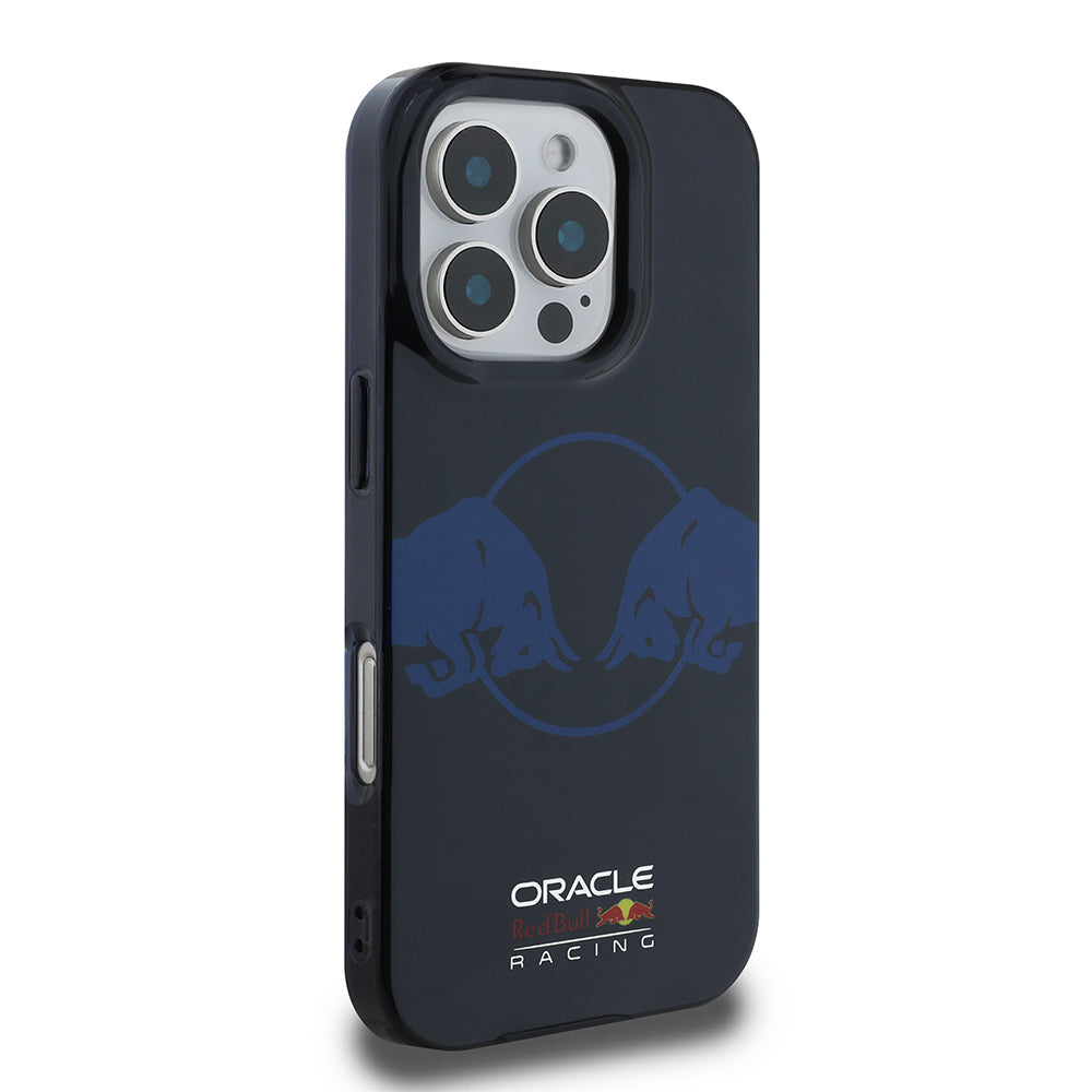 Apple iPhone 16 Pro Max Kılıf Redbull Orjinal Lisanslı Magsafe Şarj Özellikli IML Çift Boğa Baskılı Sert PC Kapak Lacivert