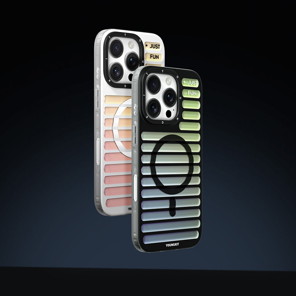 iPhone 16 Pro Max Magsafe Şarj Özellikli Youngkit Geek Serisi Kılıf Siyah