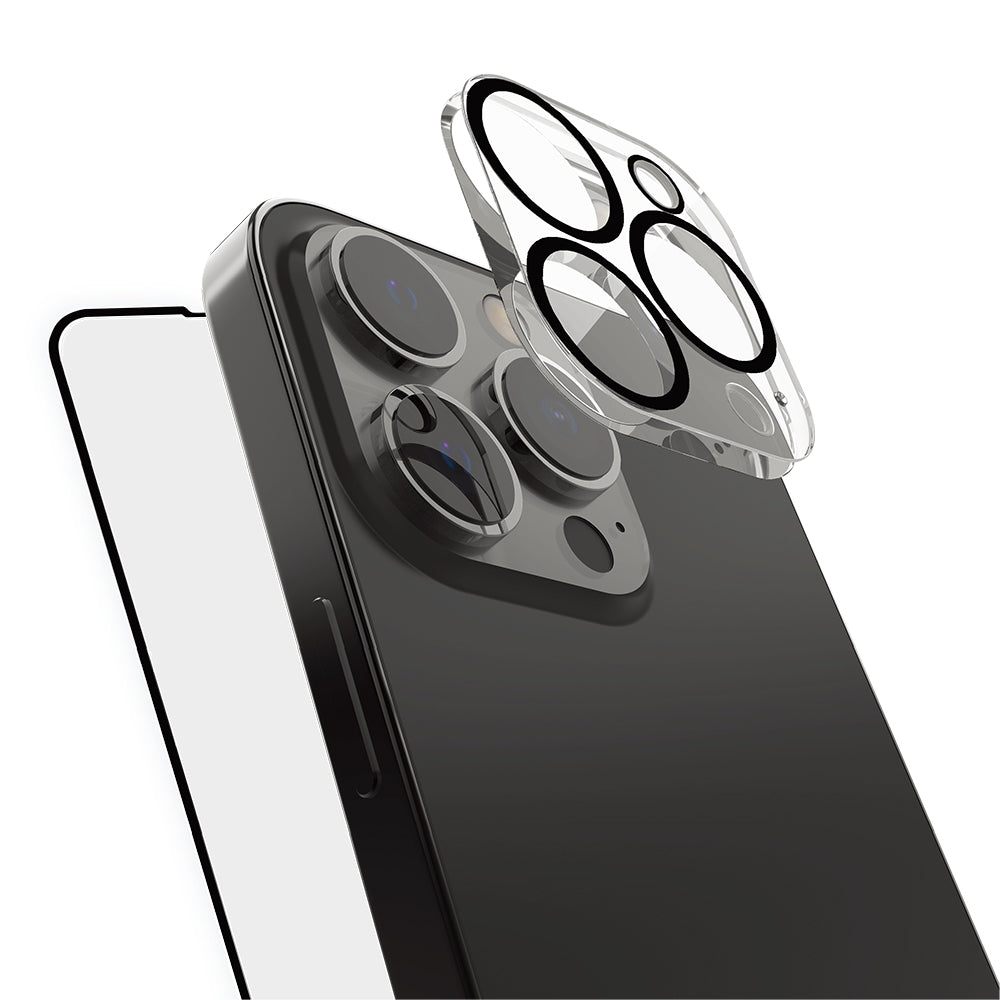 iPhone 16 Pro Raptic 2in1 Temperli Ekran Koruyucu + Lens Koruyucu Set Şeffaf