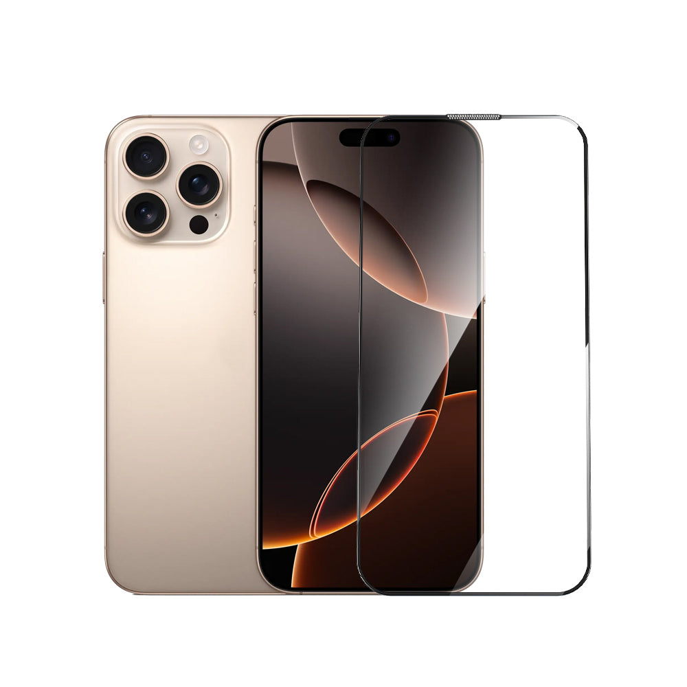 iPhone 16 Pro Wiwu GT-020 Titan Guard Serisi Şok Emici Hibrit Polimer HD Şeffaf Ekran Koruyucu Film + Kolay Uygulama Aparatı Siyah