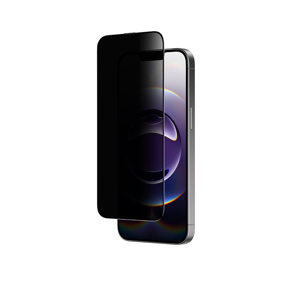 Apple iPhone 16E Amazingthing Titan Privacy Parmak İzi Bırakmayan Temperli Cam Ekran Koruyucu Siyah