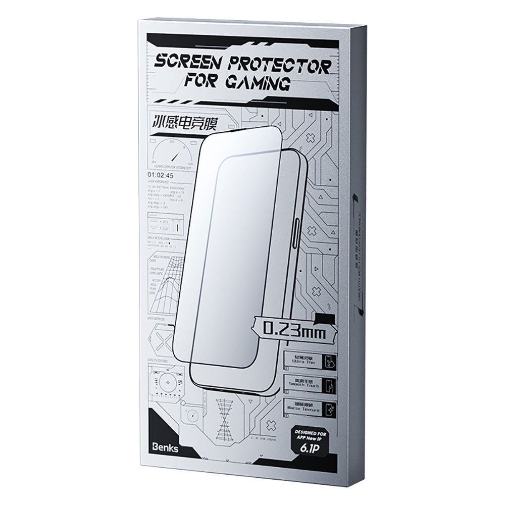 Apple iPhone 16E Benks Gaming Anti-Dust Toz Önleyici Mat Cam Ekran Koruyucu Siyah