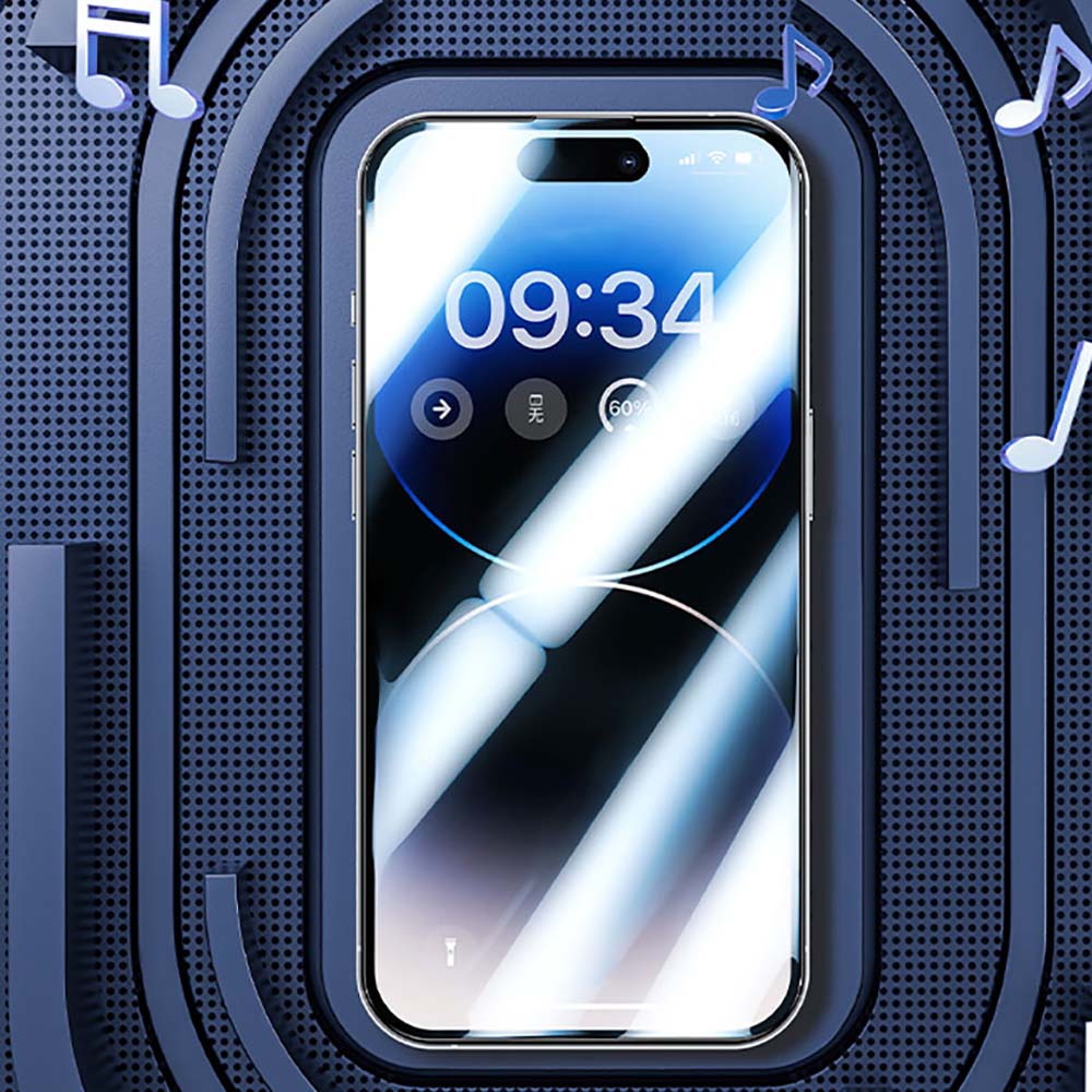 Apple iPhone 16E Benks Gaming Anti-Dust Toz Önleyici Mat Cam Ekran Koruyucu Siyah