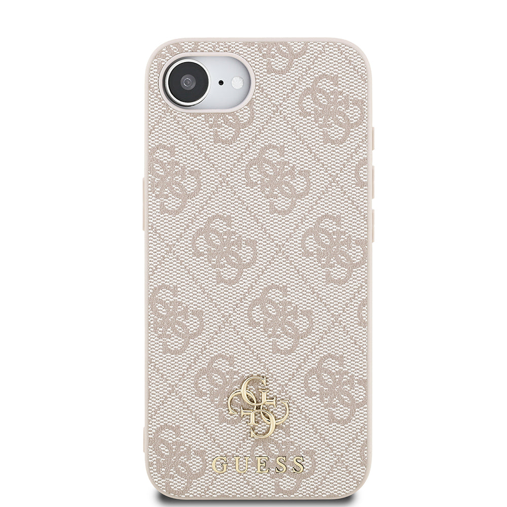 Apple iPhone 16E Kılıf Guess Orjinal Lisanslı M-safe Şarj Özellikli Small 4G Classic Kapak Pembe