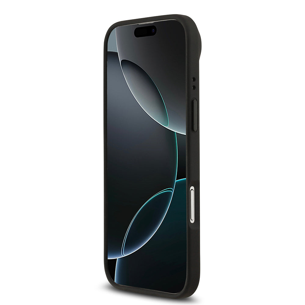 Apple iPhone 17 Air Kılıf BMW Orjinal Lisanslı M-safe Şarj Özellikli Deri Arka Yüzey Metal Logolu Delikli Şerit Tasarımlı Kapak  Mavi