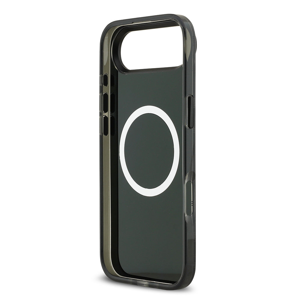 Apple iPhone 17 Air Kılıf BMW Orjinal Lisanslı M-safe Şarj Özellikli Metal Kamera Butonlu Yatay Şeritli M Dizayn Kapak Siyah