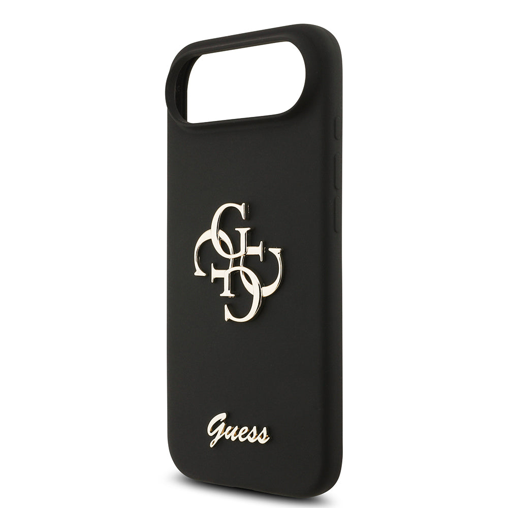 Apple iPhone 17 Air Kılıf Guess Orjinal Lisanslı Grained Yazı Logolu Kapak Siyah