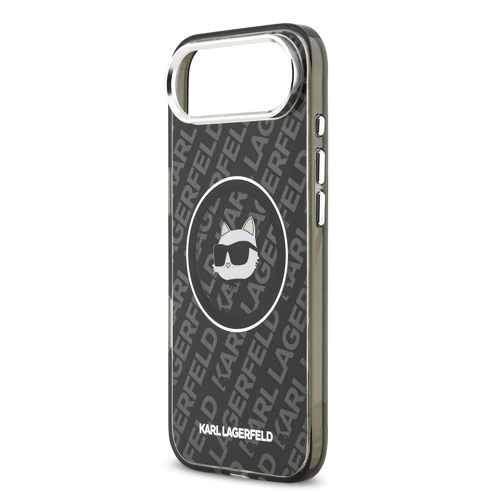 Apple iPhone 17 Air Kılıf Karl Lagerfeld Orjinal Lisanslı IML Baskılı Choupette Heads Kapak Siyah