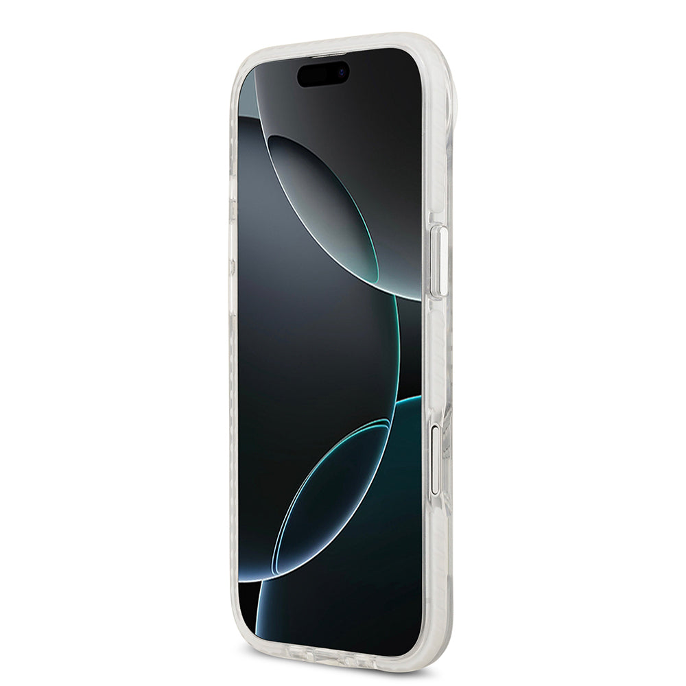Apple iPhone 17 Air Kılıf Lacoste Orjinal Lisanslı M-safe Şarj Özellikli İkonik Timsah Logolu Buzlu Kapak Beyaz