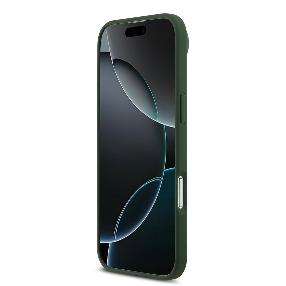 Apple iPhone 17 Air Kılıf Lacoste Orjinal Lisanslı M-safe Şarj Özellikli PU Deri Tasarımlı Metal Logolu Kapak Yeşil