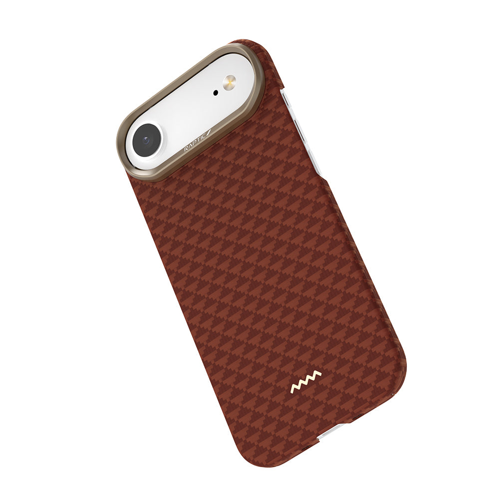 Apple iPhone 17 Air Kılıf M-safe Şarj Özellikli Raptic Aramid Skin Origin Serisi Kapak Kırmızı