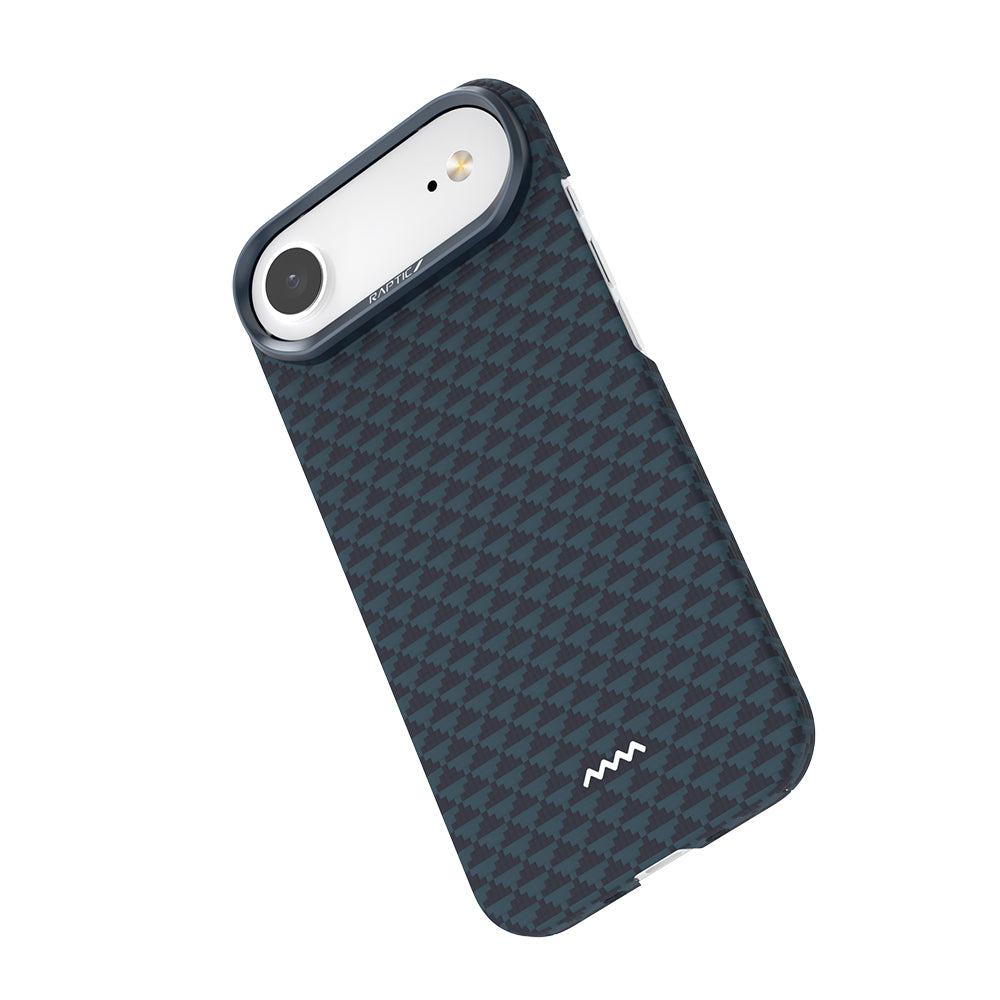 Apple iPhone 17 Air Kılıf M-safe Şarj Özellikli Raptic Aramid Skin Origin Serisi Kapak Lacivert