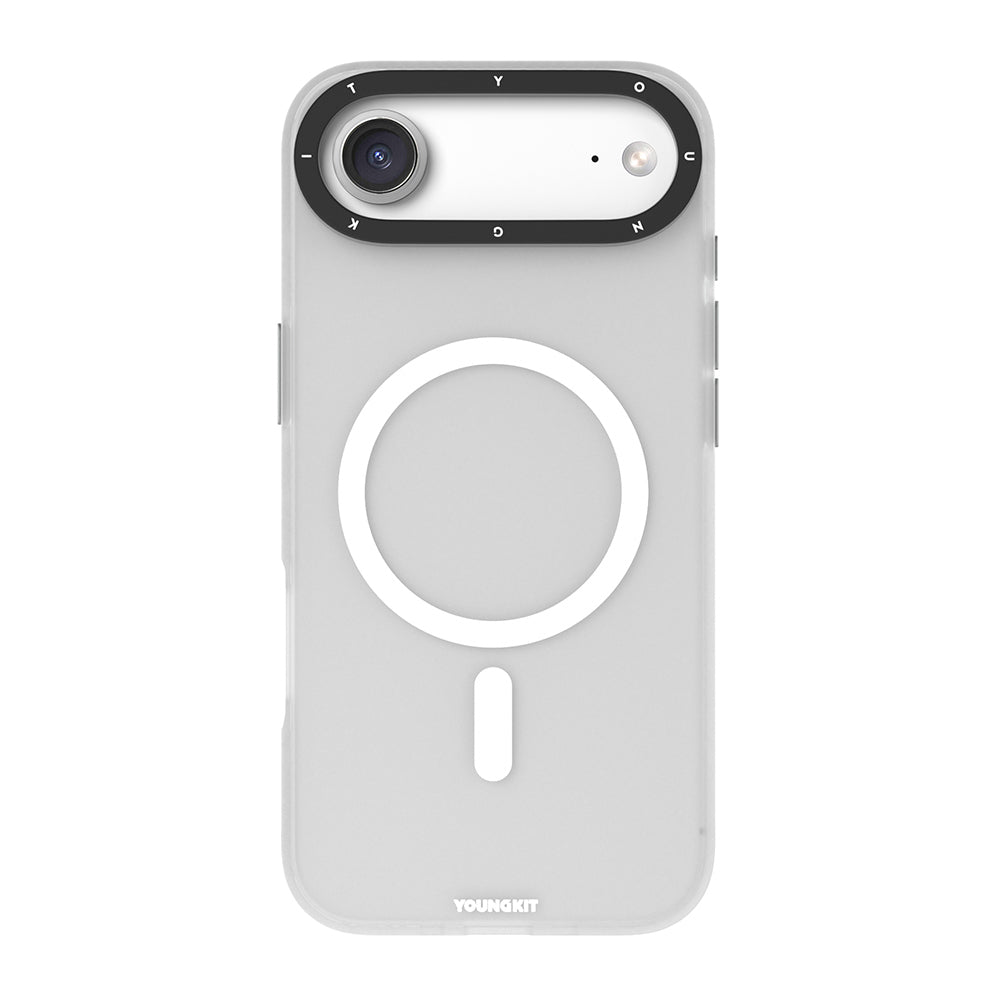 Apple iPhone 17 Air Kılıf M-safe Şarj Özellikli Youngkit Hidden Sand Serisi Kapak Siyah