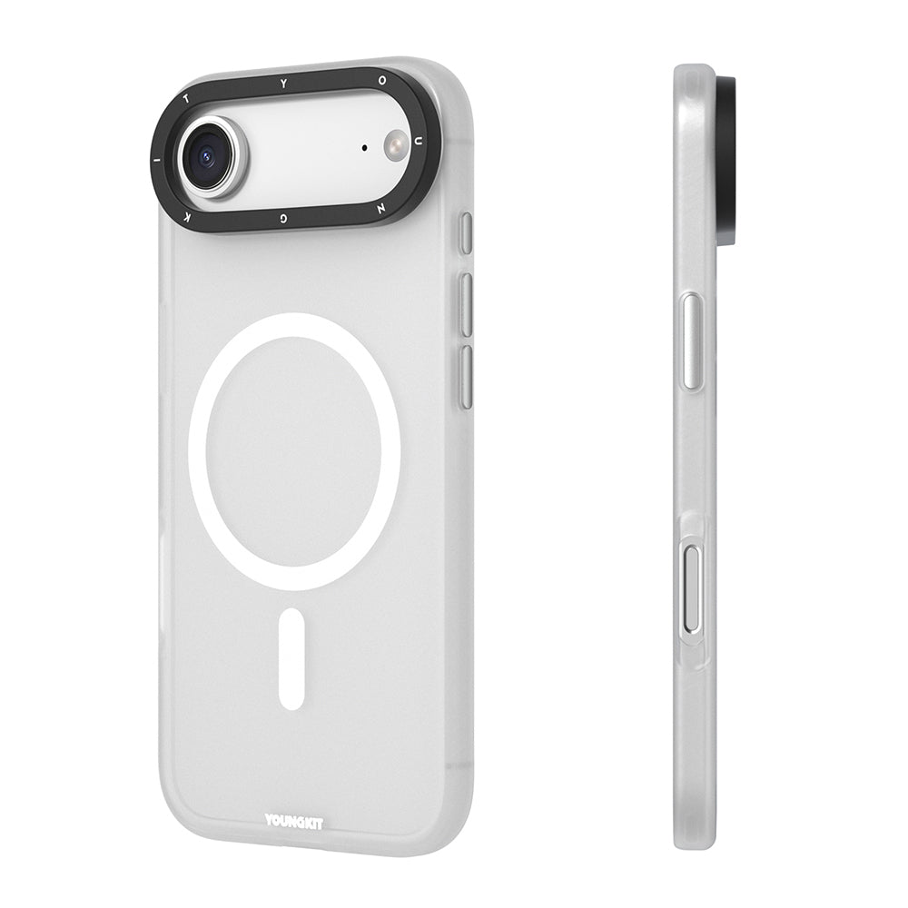 Apple iPhone 17 Air Kılıf M-safe Şarj Özellikli Youngkit Hidden Sand Serisi Kapak Turuncu