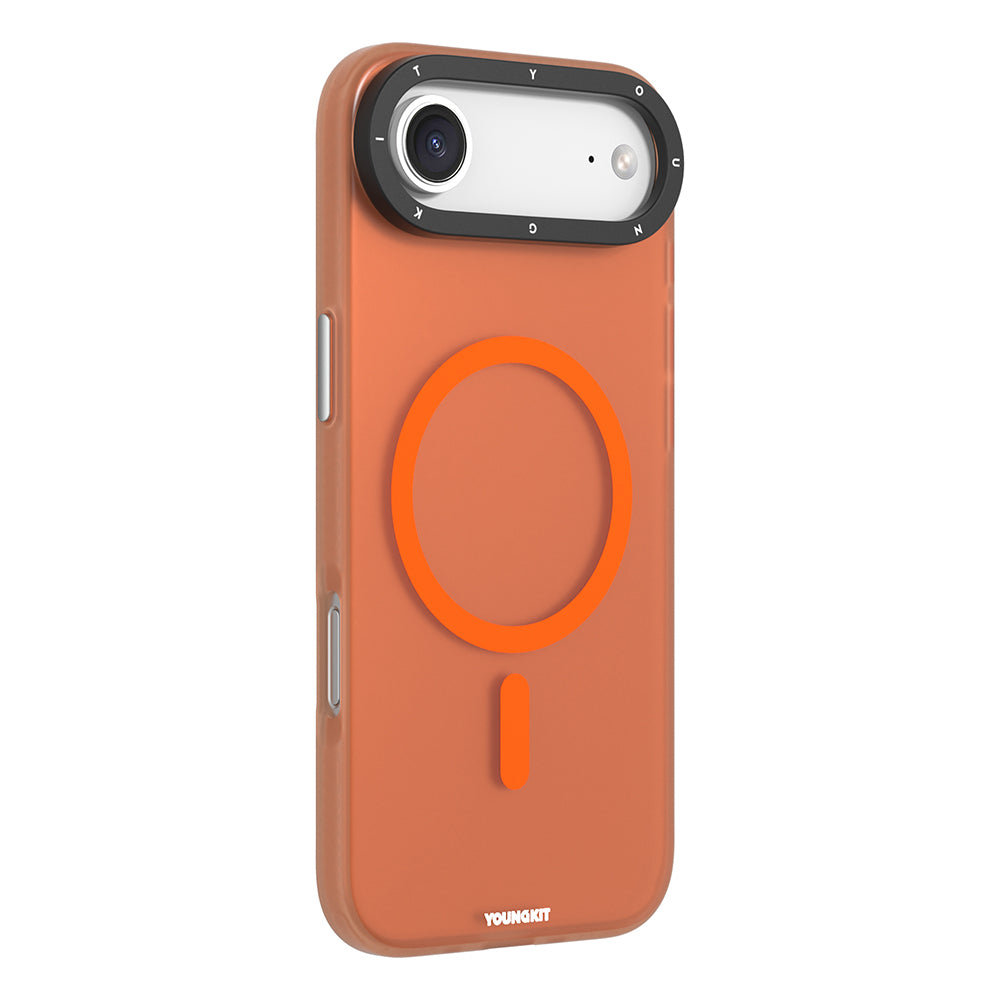 Apple iPhone 17 Air Kılıf M-safe Şarj Özellikli Youngkit Hidden Sand Serisi Kapak Mavi