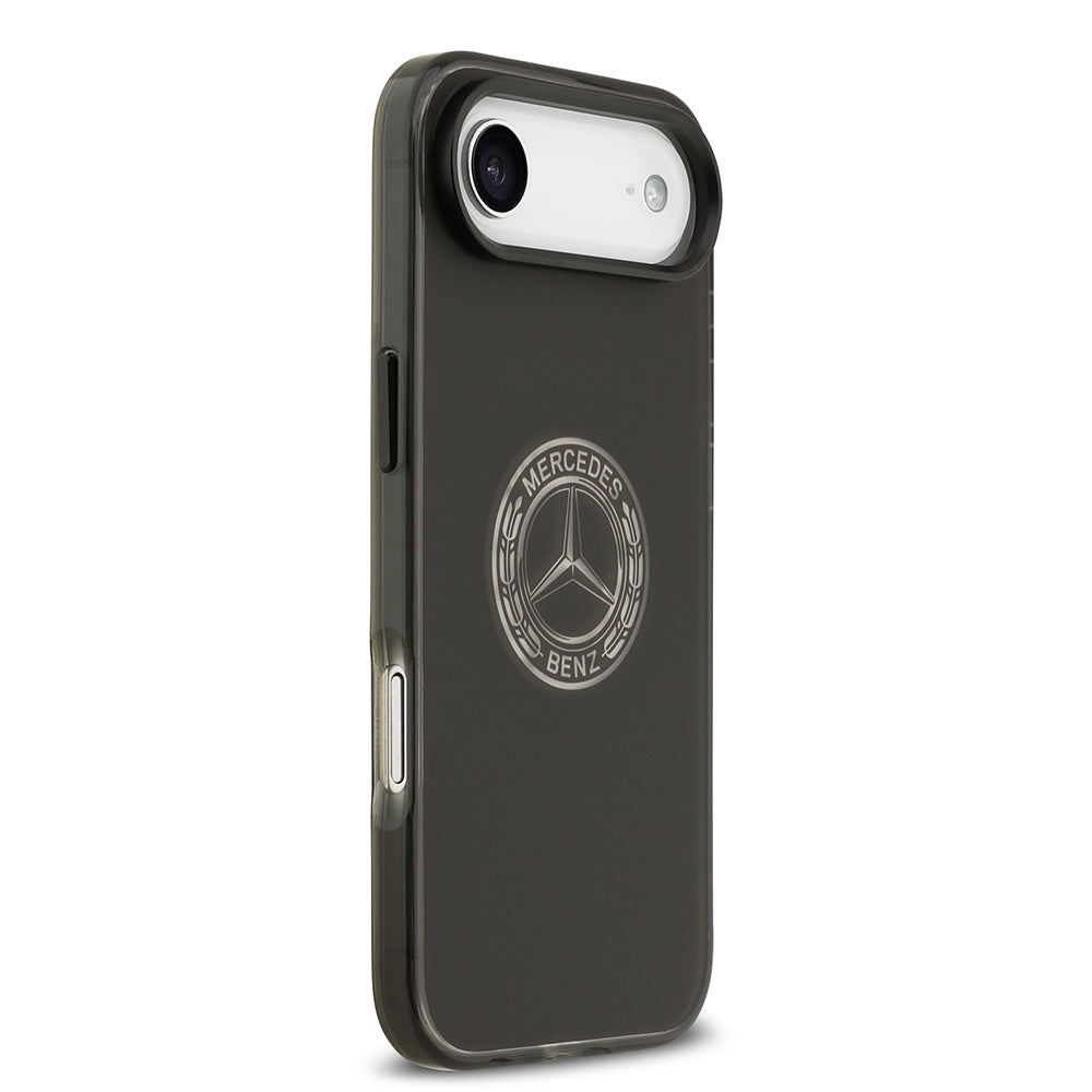 Apple iPhone 17 Air Kılıf Mercedes Benz Orjinal Lisanslı M-safe Şarj Özellikli Buzlu PC Nostaljik Yıldız Dizayn Kapak Siyah