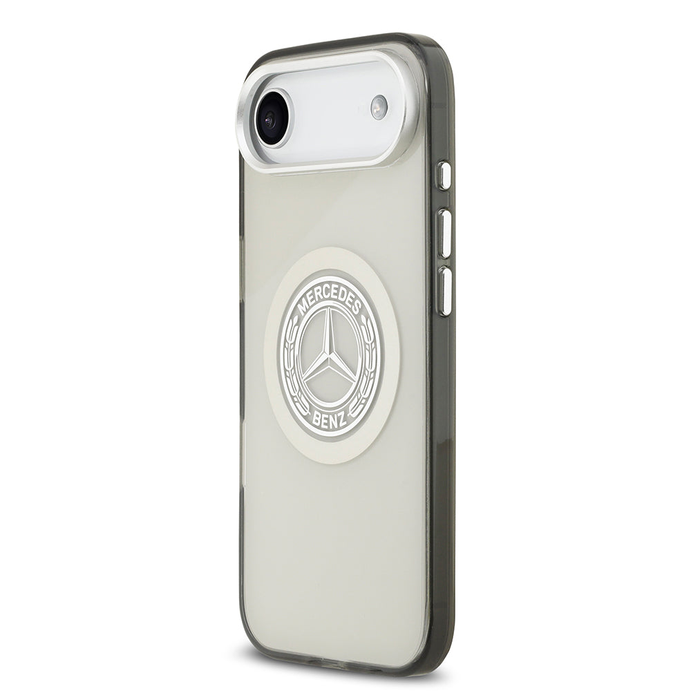 Apple iPhone 17 Air Kılıf Mercedes Benz Orjinal Lisanslı M-safe Şarj Özellikli Çift Katmanlı PC Nostaljik Yıldız Dizayn Kapak Gri