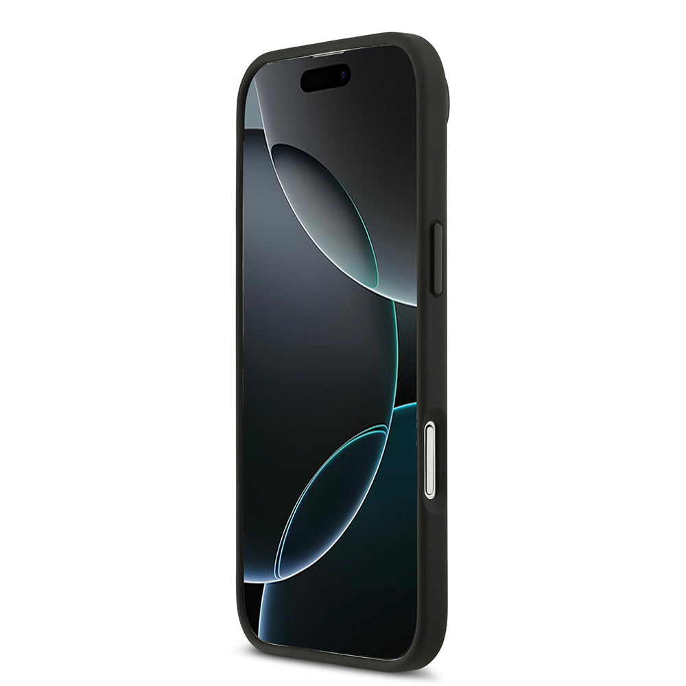 Apple iPhone 17 Air Kılıf TUMI M-safe Şarj Özellikli Deri Noktalı Dizayn Kapak Siyah