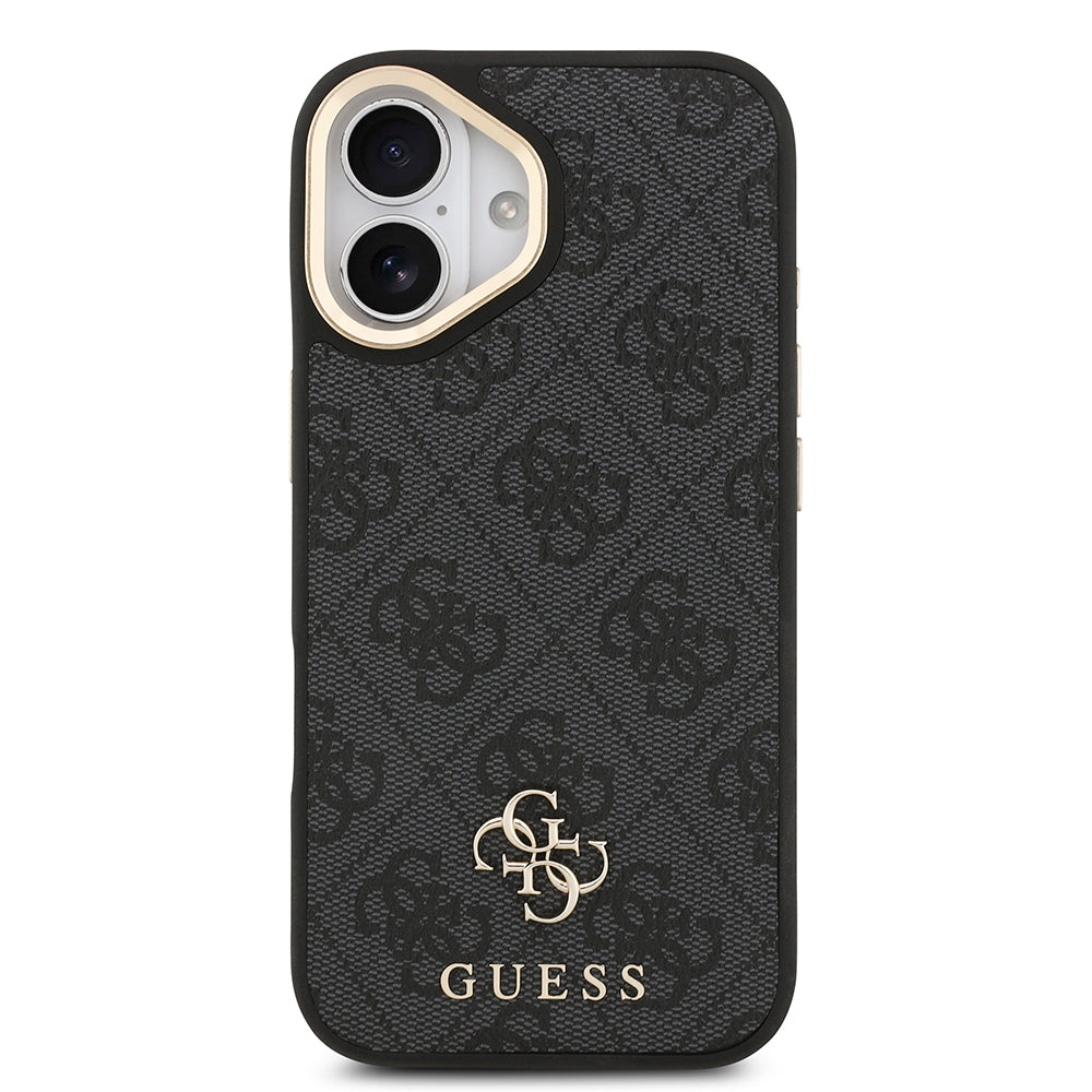 Apple iPhone 17 Guess Orjinal Lisanslı 4G ve Yazı Logolu Kılıf + Ekran Koruyucu + Lens Koruyucu 3in1 Aksesuar Seti Siyah