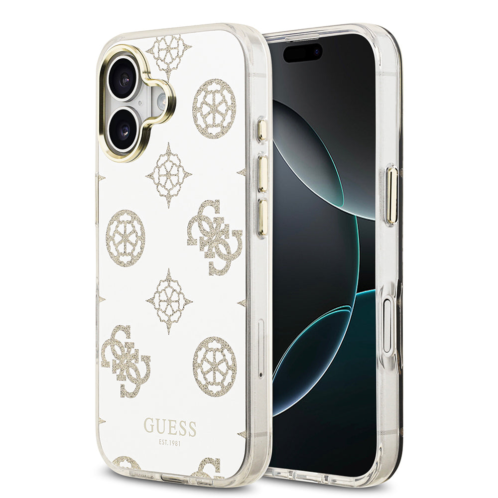 Apple iPhone 17 Kılıf Guess Orjinal Lisanslı Metal Kamera Çerçeveli Simli Aynalı Kapak Gold