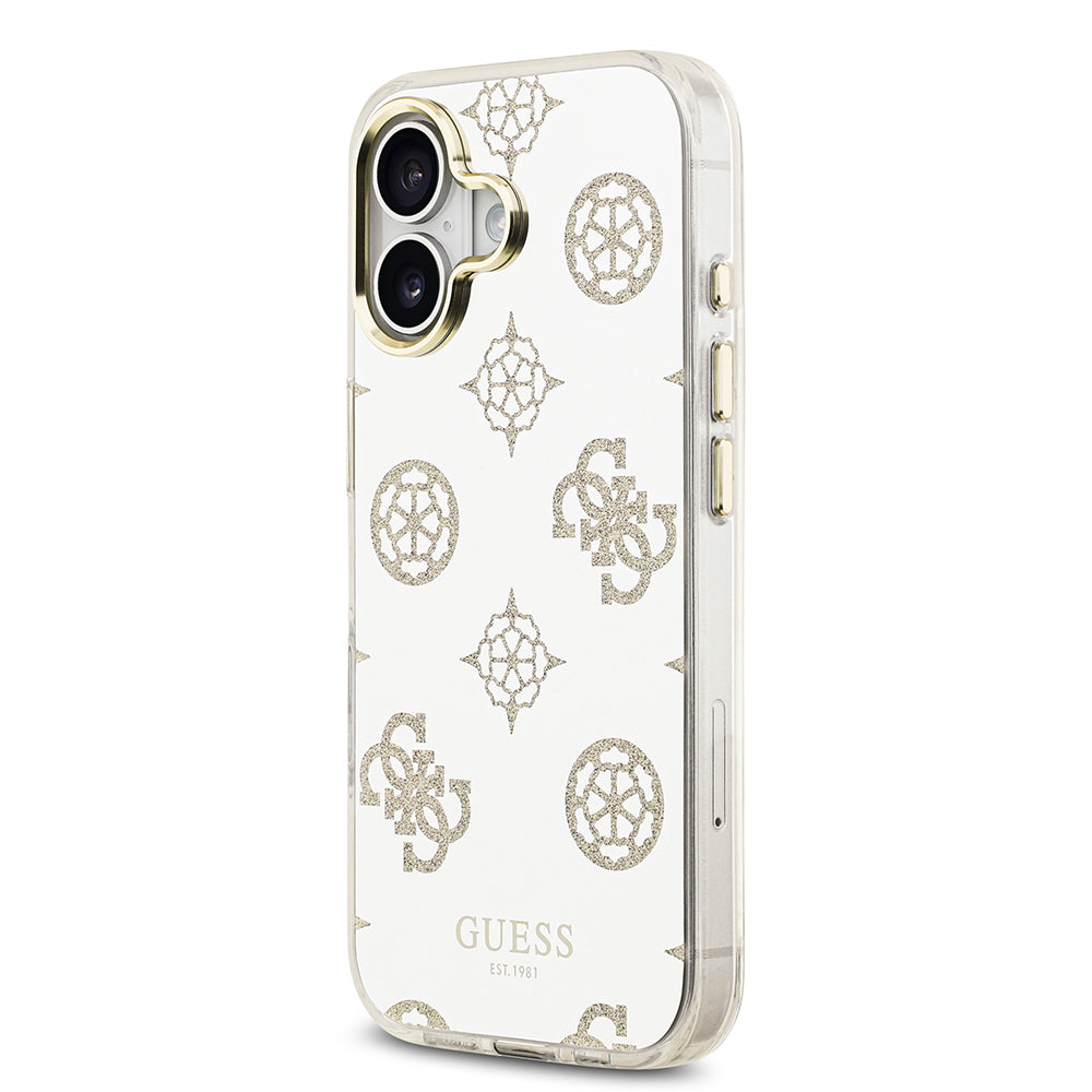 Apple iPhone 17 Kılıf Guess Orjinal Lisanslı Metal Kamera Çerçeveli Simli Aynalı Kapak Gold