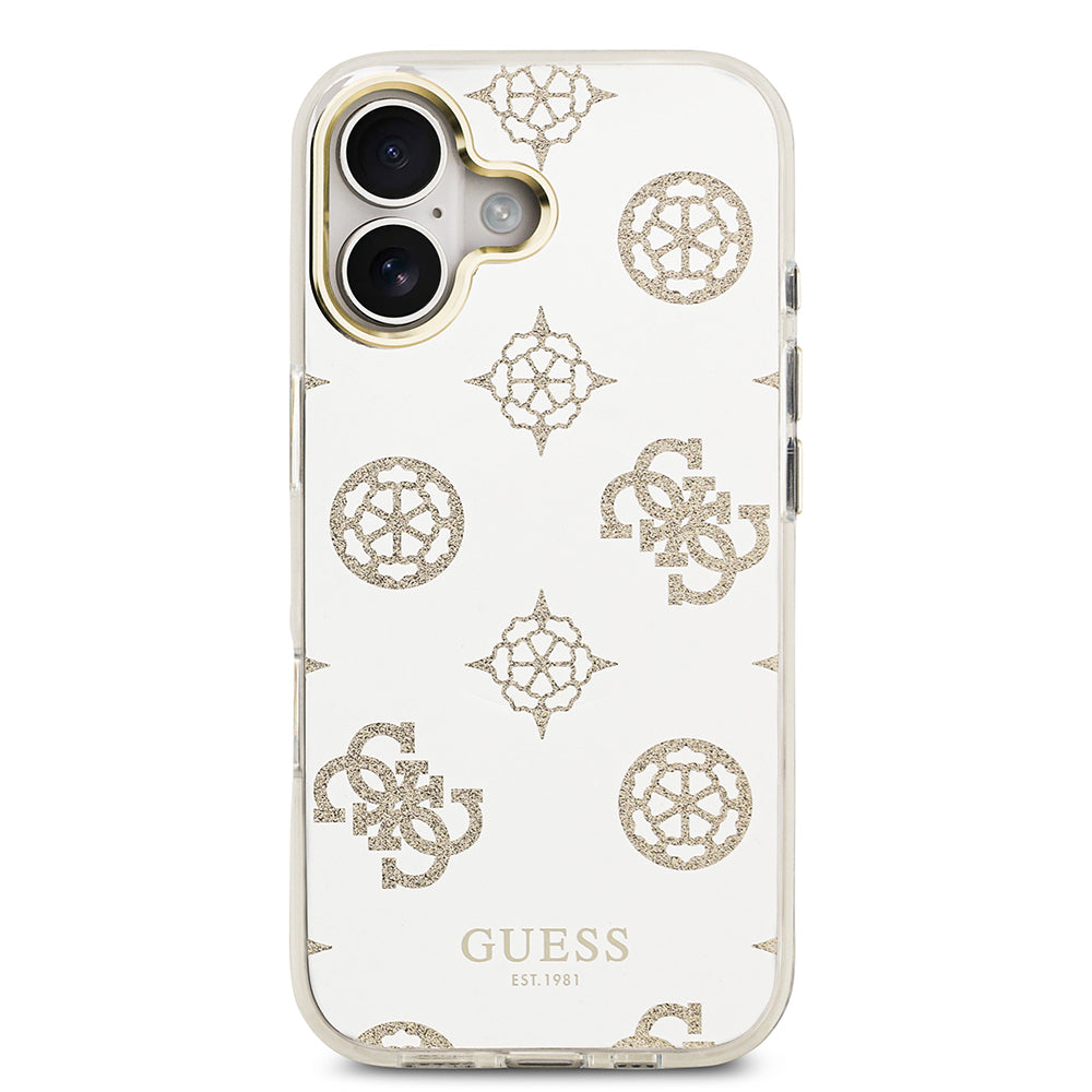 Apple iPhone 17 Kılıf Guess Orjinal Lisanslı Metal Kamera Çerçeveli Simli Aynalı Kapak Gold