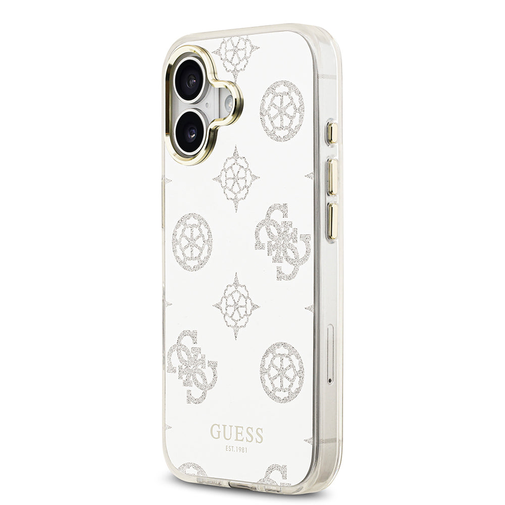 Apple iPhone 17 Kılıf Guess Orjinal Lisanslı Metal Kamera Çerçeveli Simli Aynalı Kapak Gümüş