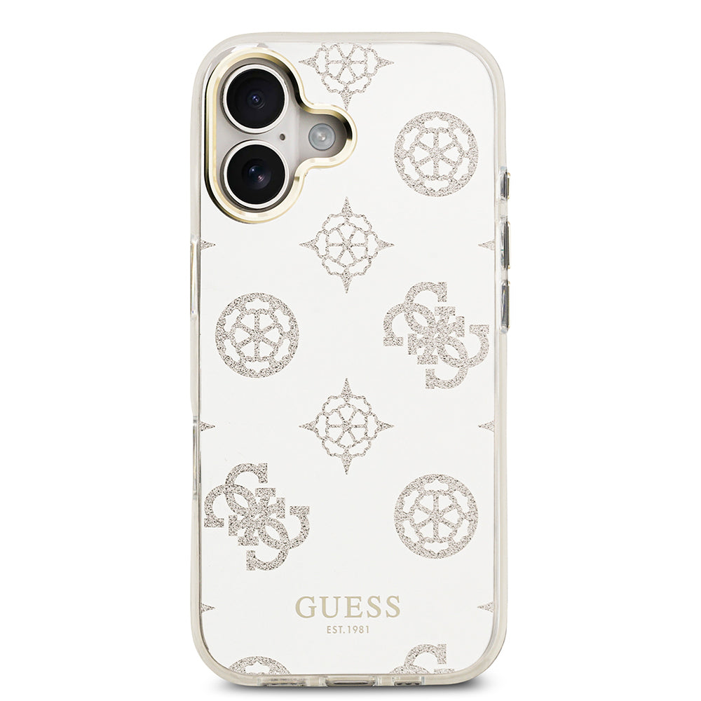 Apple iPhone 17 Kılıf Guess Orjinal Lisanslı Metal Kamera Çerçeveli Simli Aynalı Kapak Gümüş