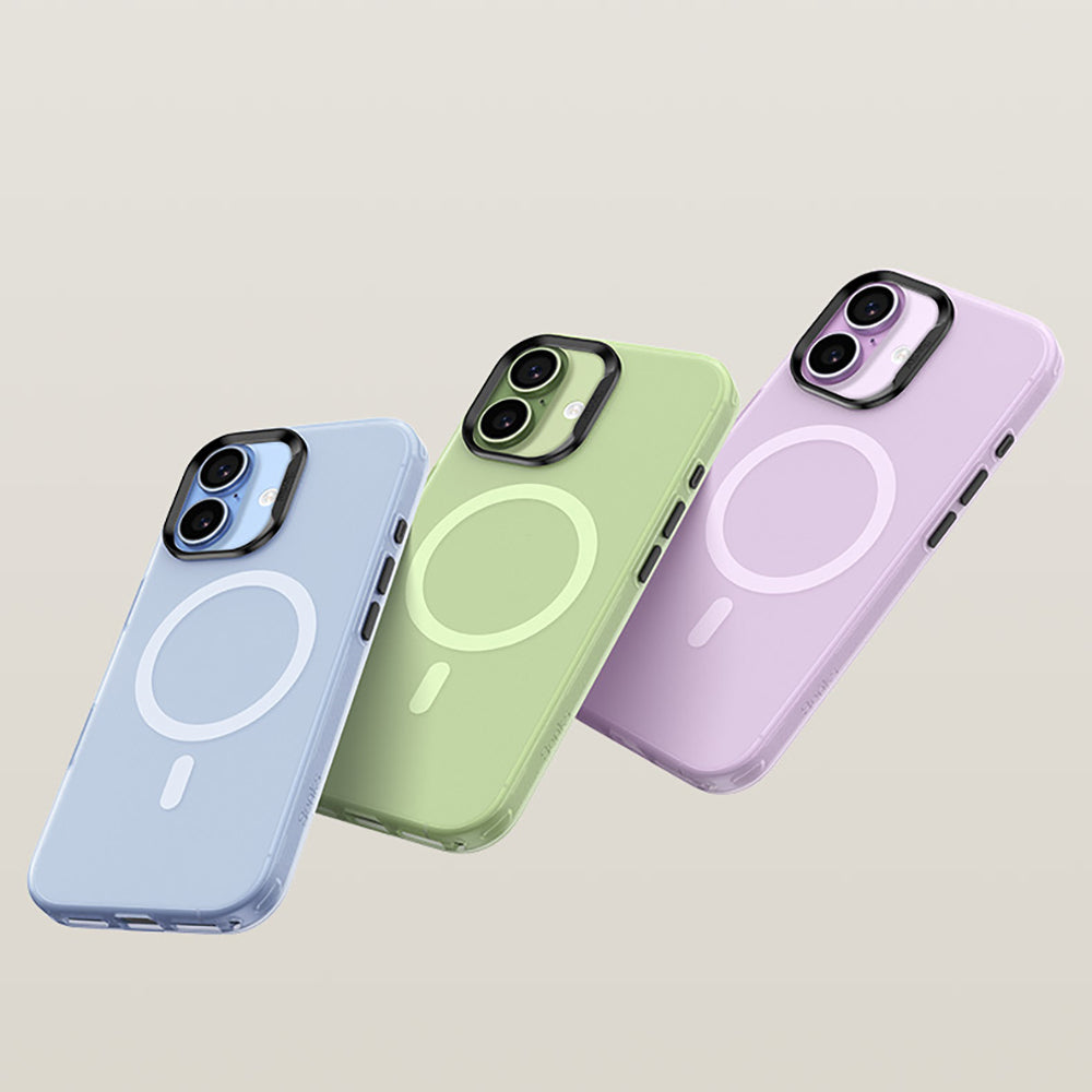 Apple iPhone 17 Kılıf M-safe Şarj Özellikli Benks Lucid Armor Kapak Açık Mavi