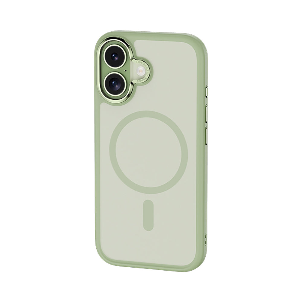 Apple iPhone 17 Kılıf M-safe Şarj Özellikli Benks Mist Protective Kapak Açık Yeşil