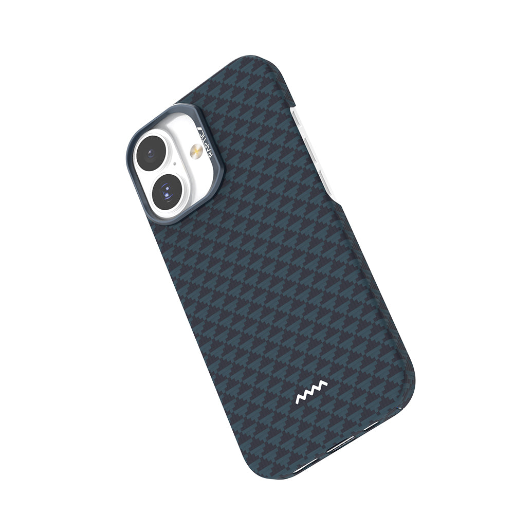 Apple iPhone 17 Kılıf M-safe Şarj Özellikli Raptic Aramid Skin Origin Serisi Kapak Lacivert